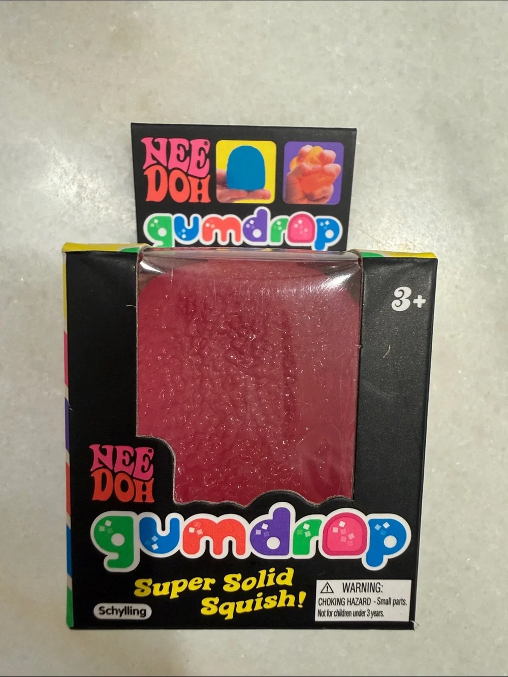 Neon Doh Gumdrop Super Solid Squishies - Pink, Blue, and Purple. Bundle of 3!